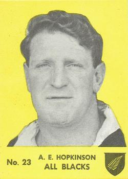 1968 Playtime Rugby Gum Famous Rugby Players - Yellow #23 Alister Hopkinson Front